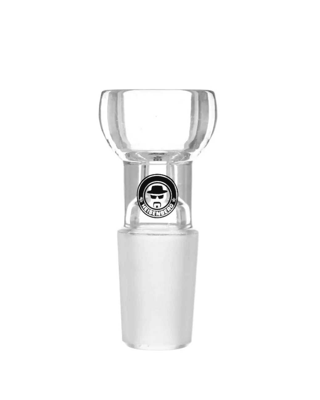Schöne Glasbong mit passendem Chillum und Head/Kopf von Heisenberg zum Rauchen von Kräutern.