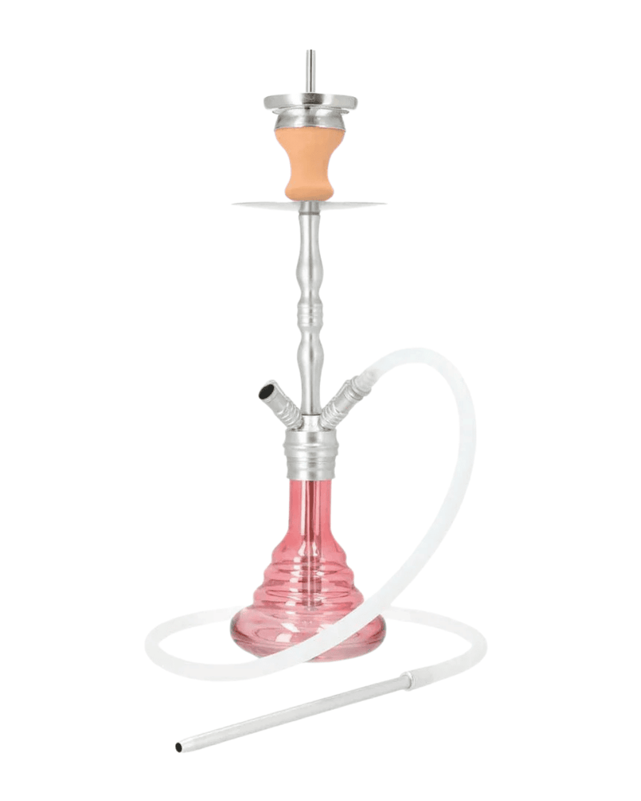 Schöne INVI Saros 500 Shiny Shisha mit Schlauch, passendem Mundstück und Kopf in pink. Zum Rauchen von Shishatabak