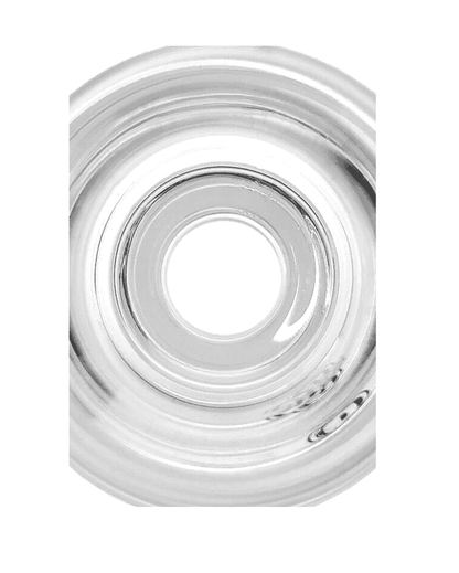 Detailansicht der 6 mm Glasstärke des Bong Kopfs Bigbowl 18,8 mm von Jelly Joker, zeigt die robuste Verarbeitung.