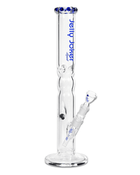 Gesamtansicht der Jelly Joker Lasurit Bong aus Borosilikatglas mit 45 cm Höhe und blauem Kronenmundstück