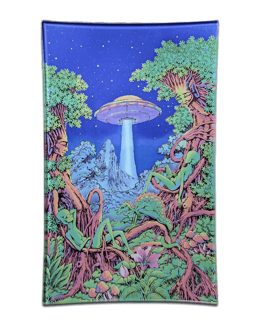 Jelly Joker Rolling Tray buntes Alien Jungle UFO Design