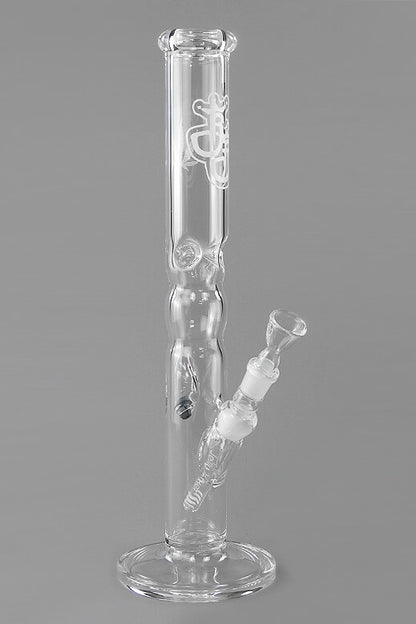 Jelly Joker Tender Bong 45 cm – transparente Glasbong mit klassischem Design & Hanfblatt-Print