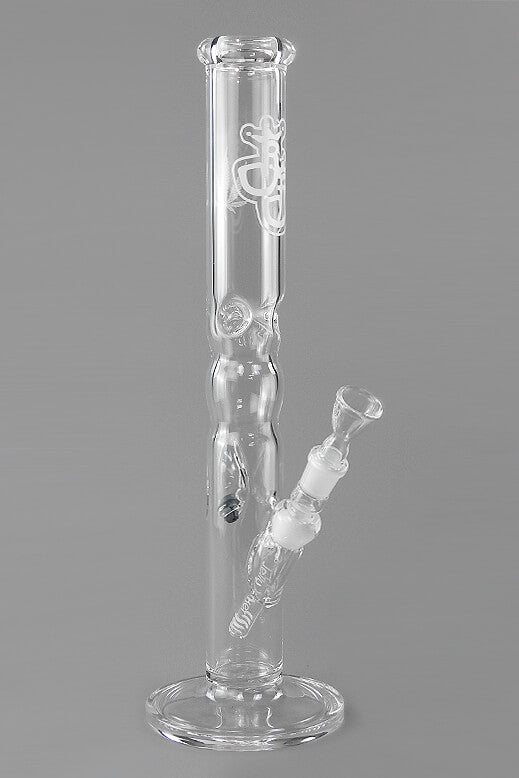Jelly Joker Tender Bong 45 cm – transparente Glasbong mit klassischem Design & Hanfblatt-Print