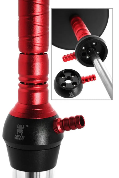 Elegante ELOX ECO Bullseye Shisha Gewinde in Schwarz und Luftlöcher.