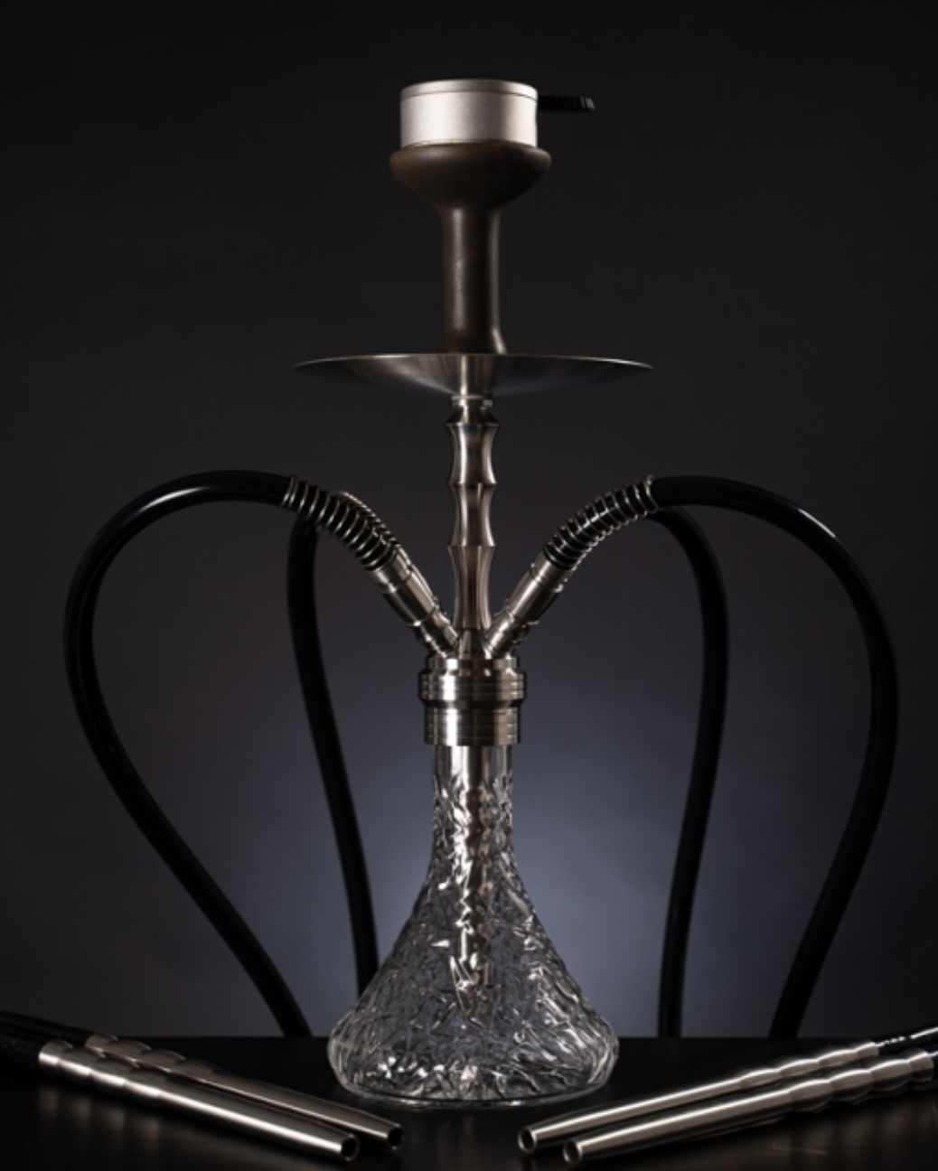 Detailaufnahme der Lava Phunnel Bowl und der Lava Smokebox aus Edelstahl der IRONFOX.