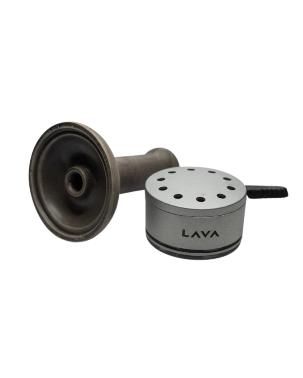 Lava UNITED Shisha mit optionalem zusätzlichen Schlauchadapter zur Erweiterung auf zwei Schläuche.