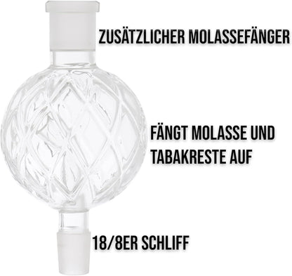 Schöne Luna Shisha Komplettset - Minima 2.0 mit Schlauch, passendem Mundstück und Kopf. Zum Rauchen von Shishatabak.