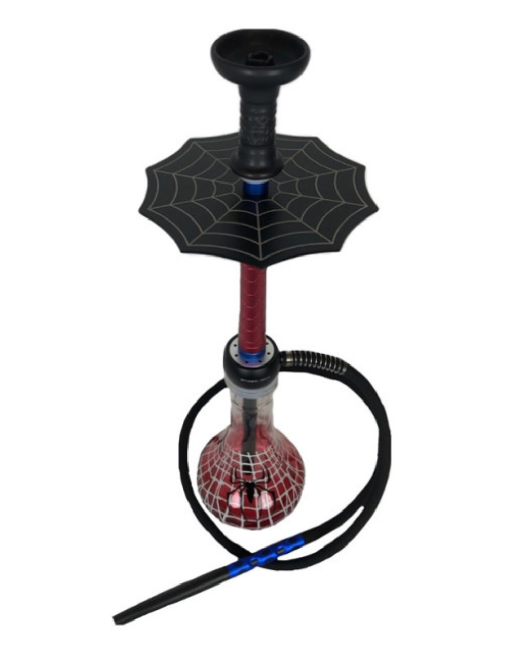 Nahaufnahme der Rauchsäule der MOB Spider Blow Off Shisha, die das deutsche Design und die hochwertige Verarbeitung betont.