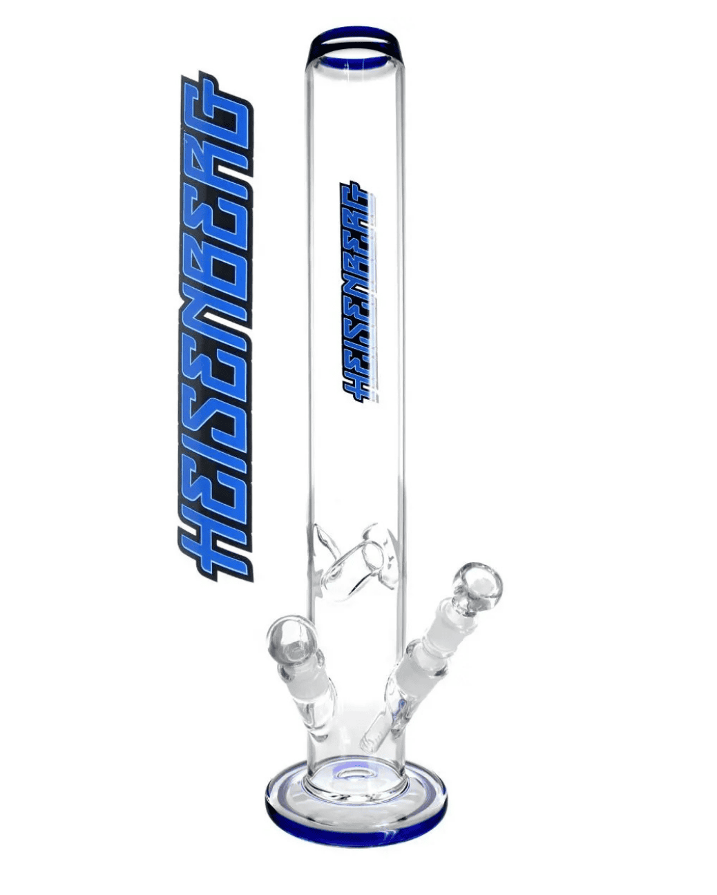 Detailansicht des blauen Mundstücks der Machine 3.0 Glasbong von Heisenberg