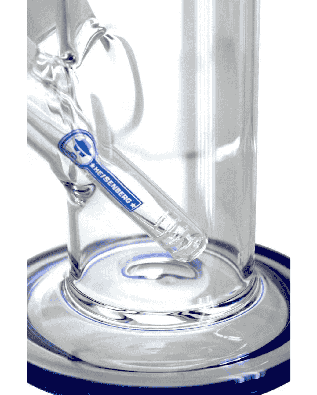 Nahaufnahme der 3,5 mm dicken Wandstärke der Machine 3.0 Glasbong von Heisenberg