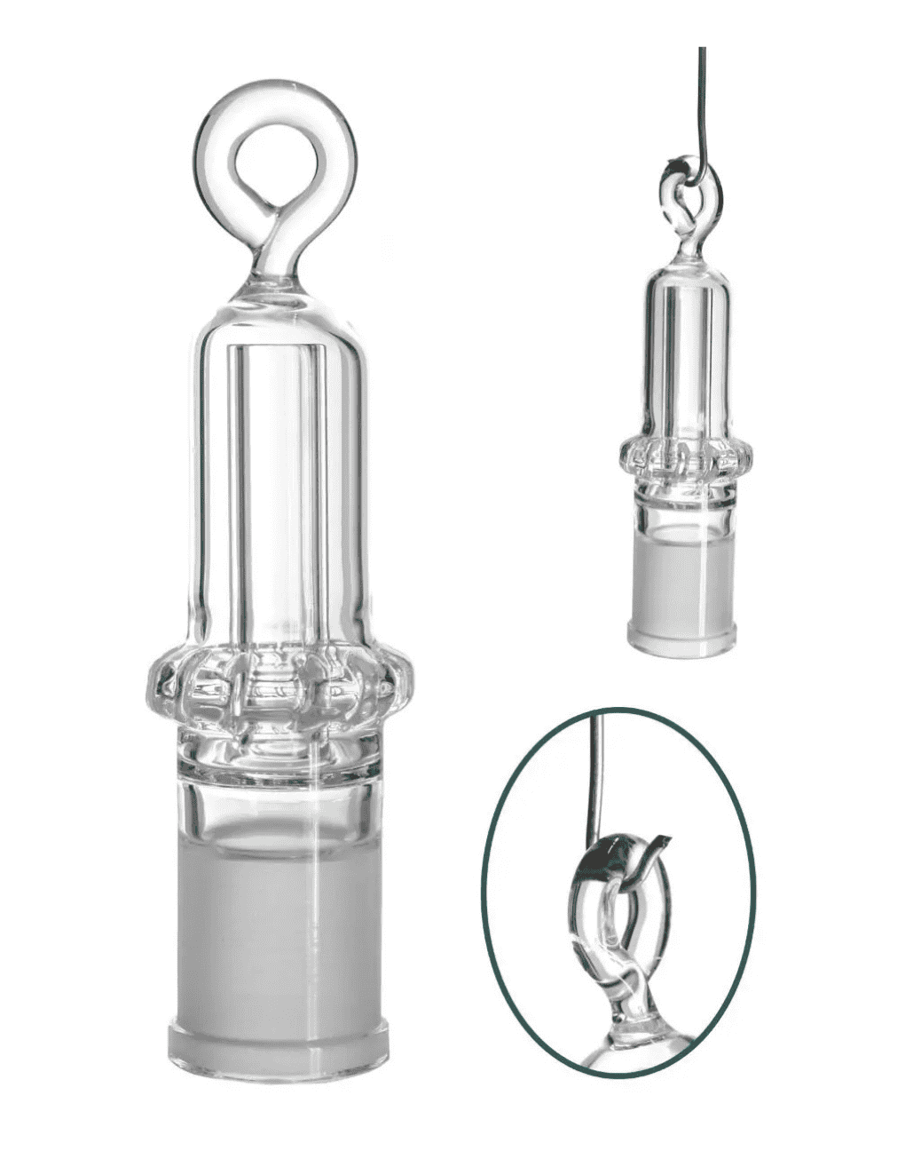 Schlanke Form der Mad Professor Heisenberg Glasbong für optimale Handhabung und stilvolles Raucherlebnis.