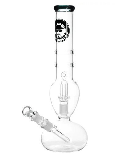 Gesamtansicht der Mad Professor Heisenberg Glasbong mit einzigartigem Design und milderem Genuss.