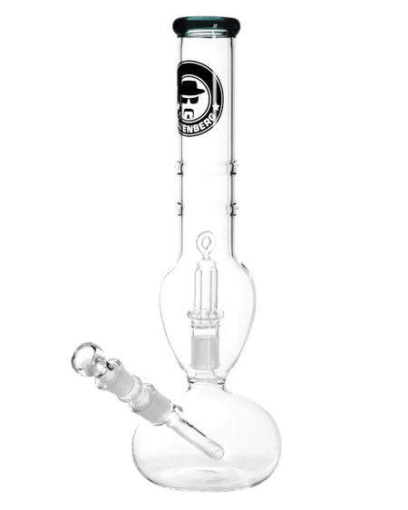 Gesamtansicht der Mad Professor Heisenberg Glasbong mit einzigartigem Design und milderem Genuss.