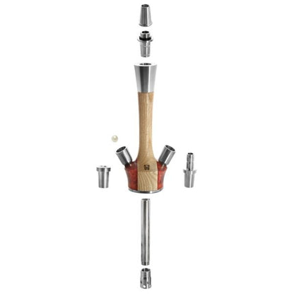 Elegante Madera Chida Pluto Shisha von Kaya mit Schlauch, passendem Mundstück und Kopf. Zum Rauchen von Shishatabak