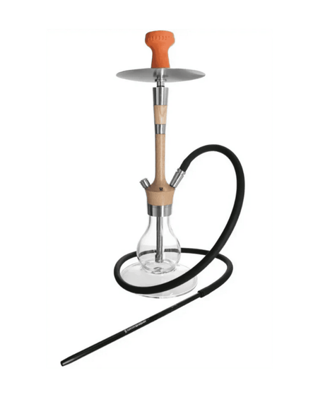 Elegante Madera X² SILVER - Ash Shisha von Kaya mit Schlauch, passendem Mundstück und Kopf. Zum Rauchen von Shishatabak.
