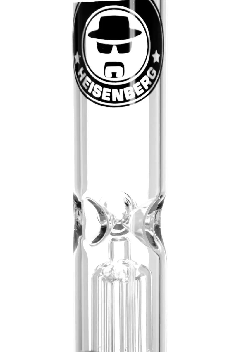 Schöne Mahony Illusion Single Perc Glasbong mit Kickloch, passendem Chillum/Kupplung von Heisenberg zum Rauchen von Kräutern