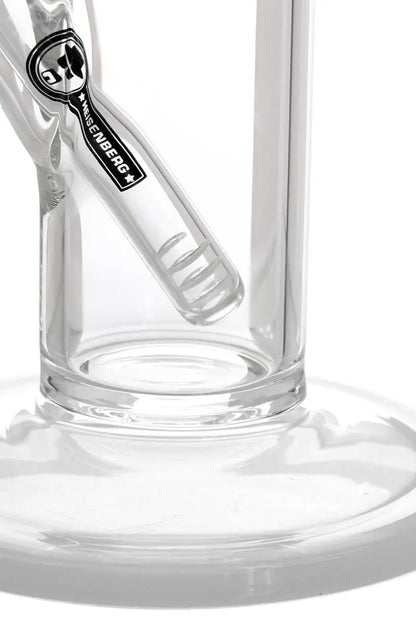 Schöne Mahony Illusion Single Perc Glasbong mit Kickloch, passendem Chillum/Kupplung von Heisenberg zum Rauchen von Kräutern