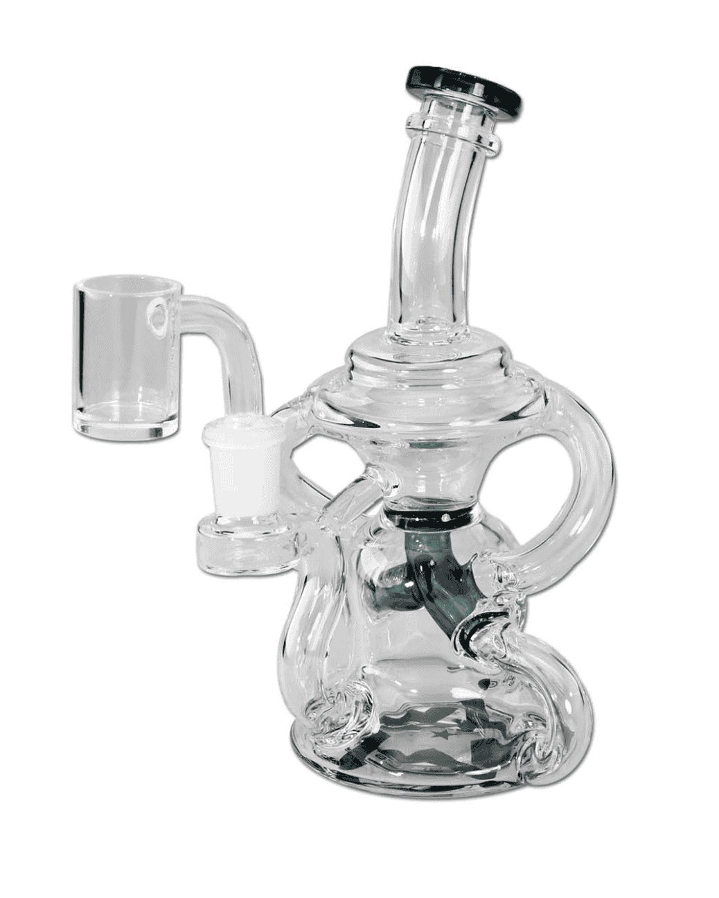 Der BLAZE Dab Rig Recycler, ideal für Öl-Anwendungen, ohne Perkolator und Eiskammer