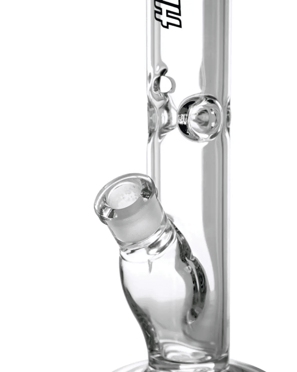 Detail des dicken Glas-Mundstücks der Payday Black 5mm XL Bong von Heisenberg.