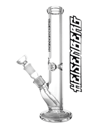 Seitenansicht der Payday Black 5mm XL Bong von Heisenberg mit einer Höhe von 38 cm und 5 mm Wandstärke.