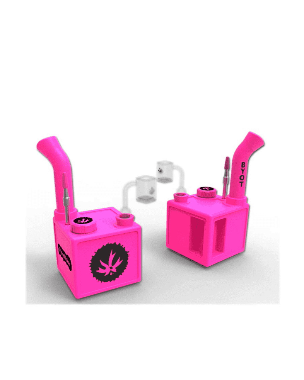 Kube Silikonbong „Miss Pinky Glow“ – PieceMaker