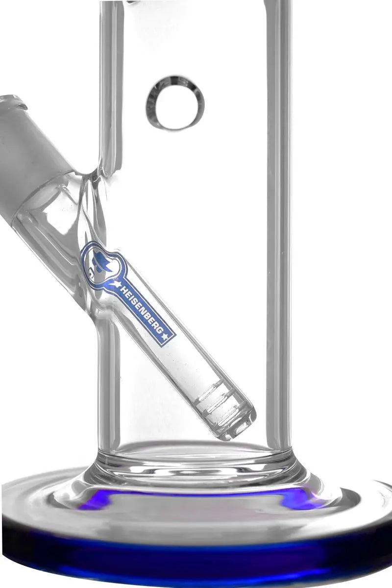 Schöne Player Large 3.0 Glasbong mit Kickloch, Kupplung und passendem Head/Kopf von Heisenberg zum Rauchen von Kräutern. 