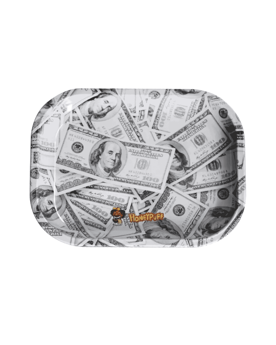 Honeypuff Bong-Rolling Tray/Mischblatt Dollar, 18 x 14cm
