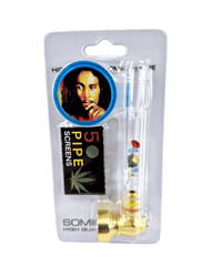 Pipe en métal avec embout en verre - ensemble avec grinder