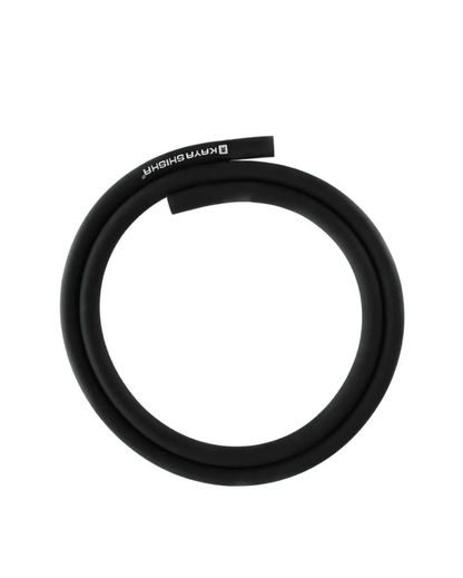 Soft-Touch Shisha Hookah Silikonschlauch schwarz mit Logo
