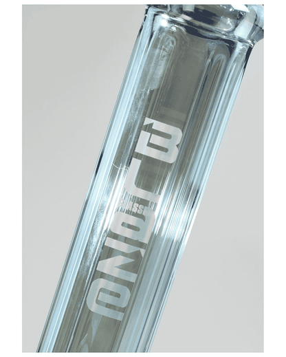 BLAZE Gear Icebong metallic grau/titan mit Kickloch und großer Icekammer für kühle Züge