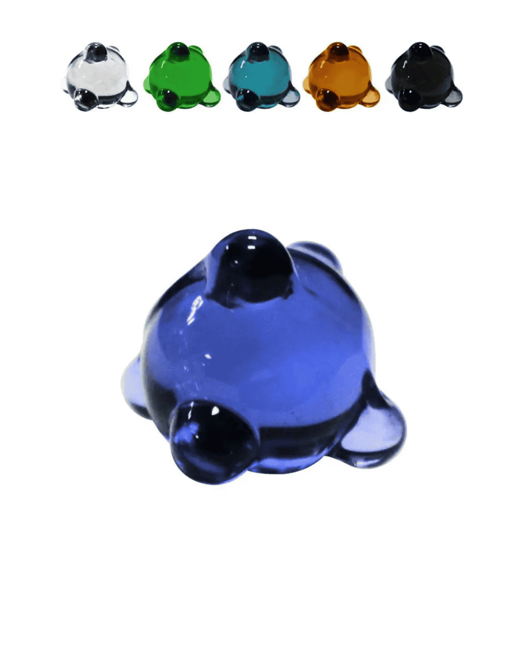 Nahaufnahme eines Seamine Glassiebs mit 10mm Durchmesser und fünf Glastropfen an der Außenseite, die den Abstand zur Glaswand gewährleisten.