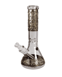 Aufgestellte Bong mit rundem Fuß und robuster 7mm Wandstärke