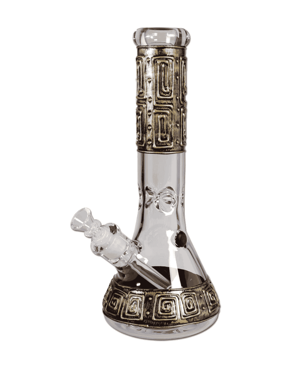 Aufgestellte Bong mit rundem Fuß und robuster 7mm Wandstärke