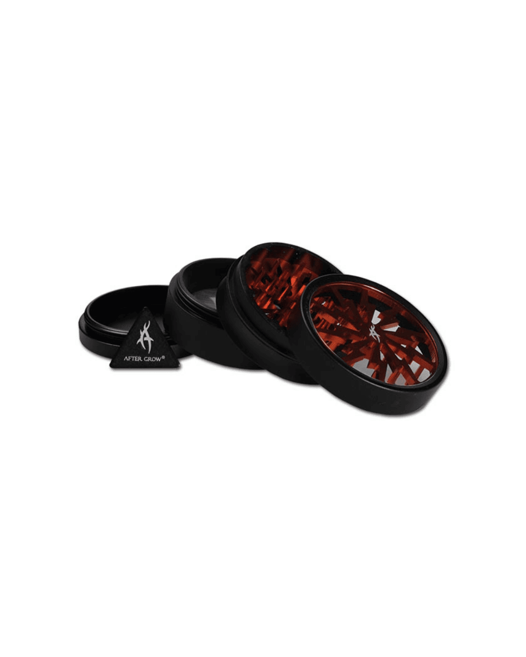 Geöffneter Grinder mit orangefarbenen Diamantschliffzähnen