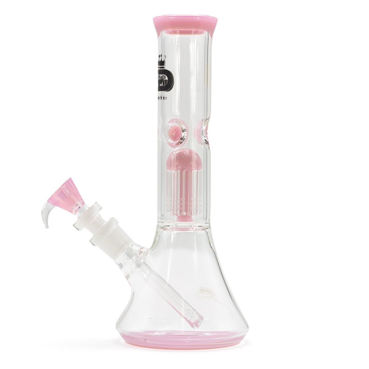 Grace Glass Pink Tree-Arm Percolator Beaker Bong