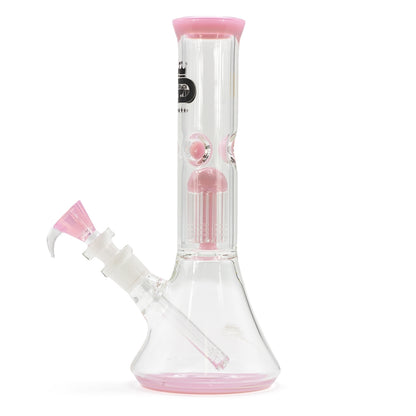 Grace Glass Pink Tree-Arm Percolator Beaker Bong