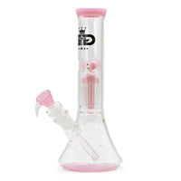 Grace Glass Pink Tree-Arm Percolator Beaker Bong