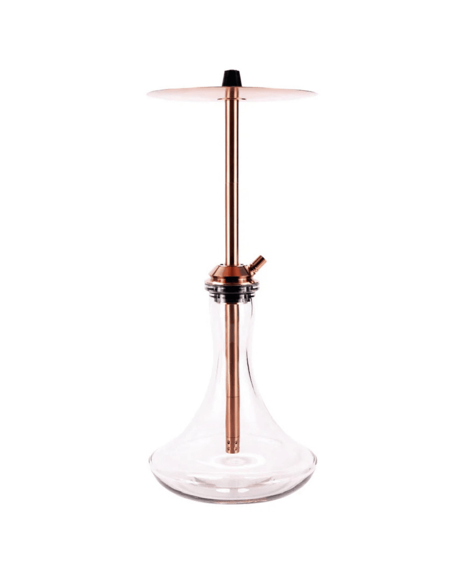 Schöne AEON VYRO - Versa - Rosé Clear Shisha. Zum Rauchen von Shishatabak. Hochwertiges V2A Edelstahl.
