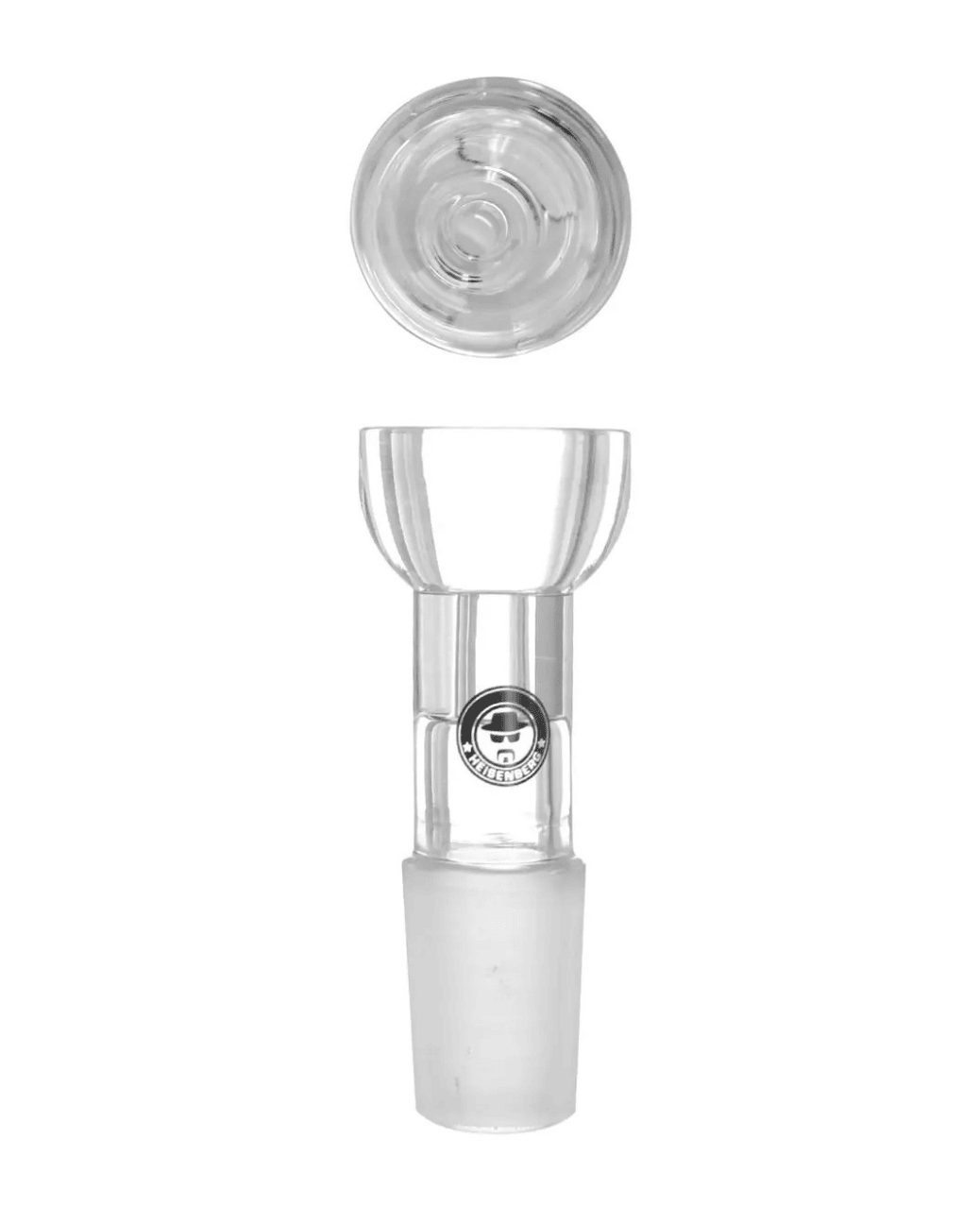 Frontalansicht des WSP Pure Flutschkopfs 18.8 für Glasbongs