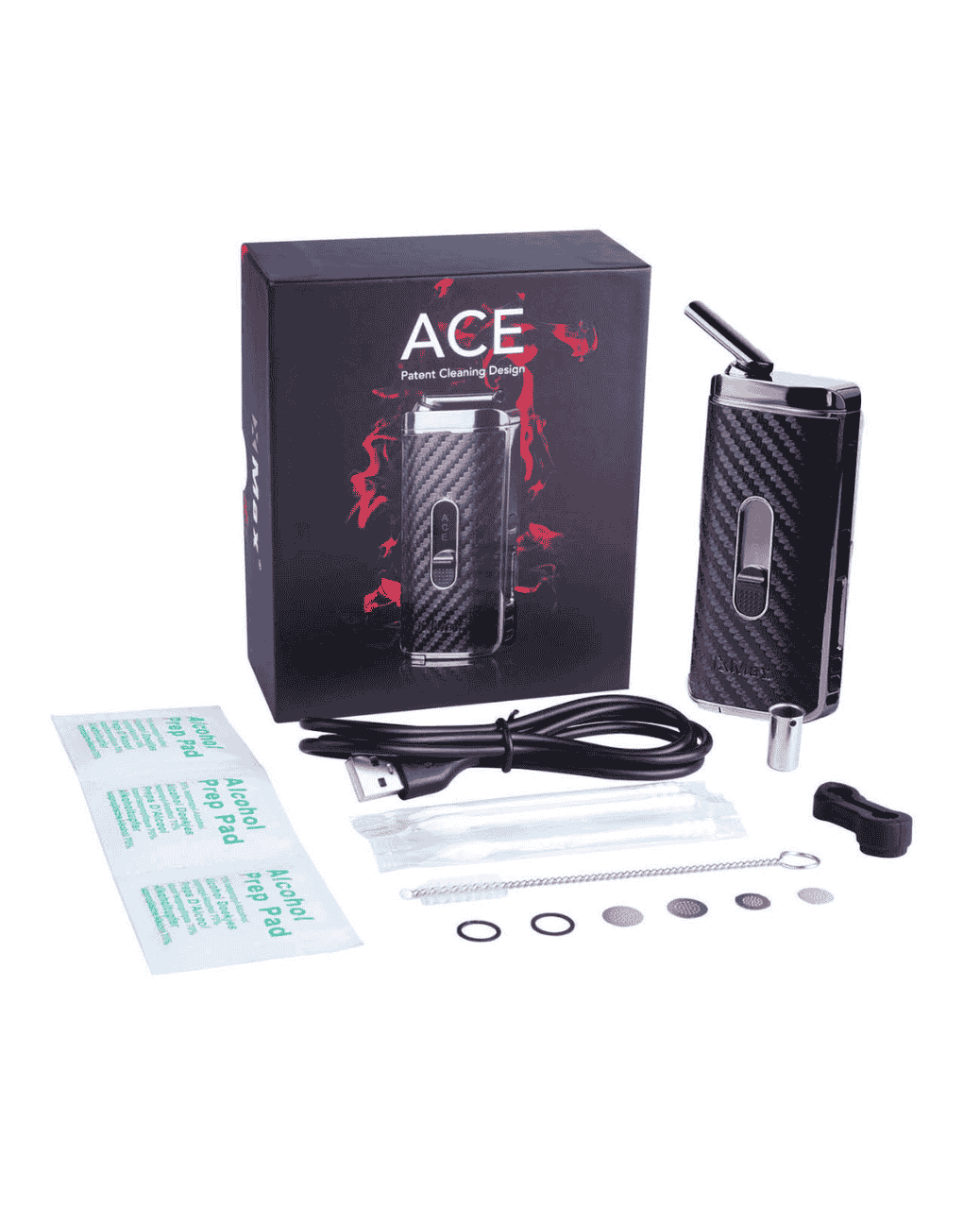 XMAX Ace Vaporizer mit Zubehör in Schwarz