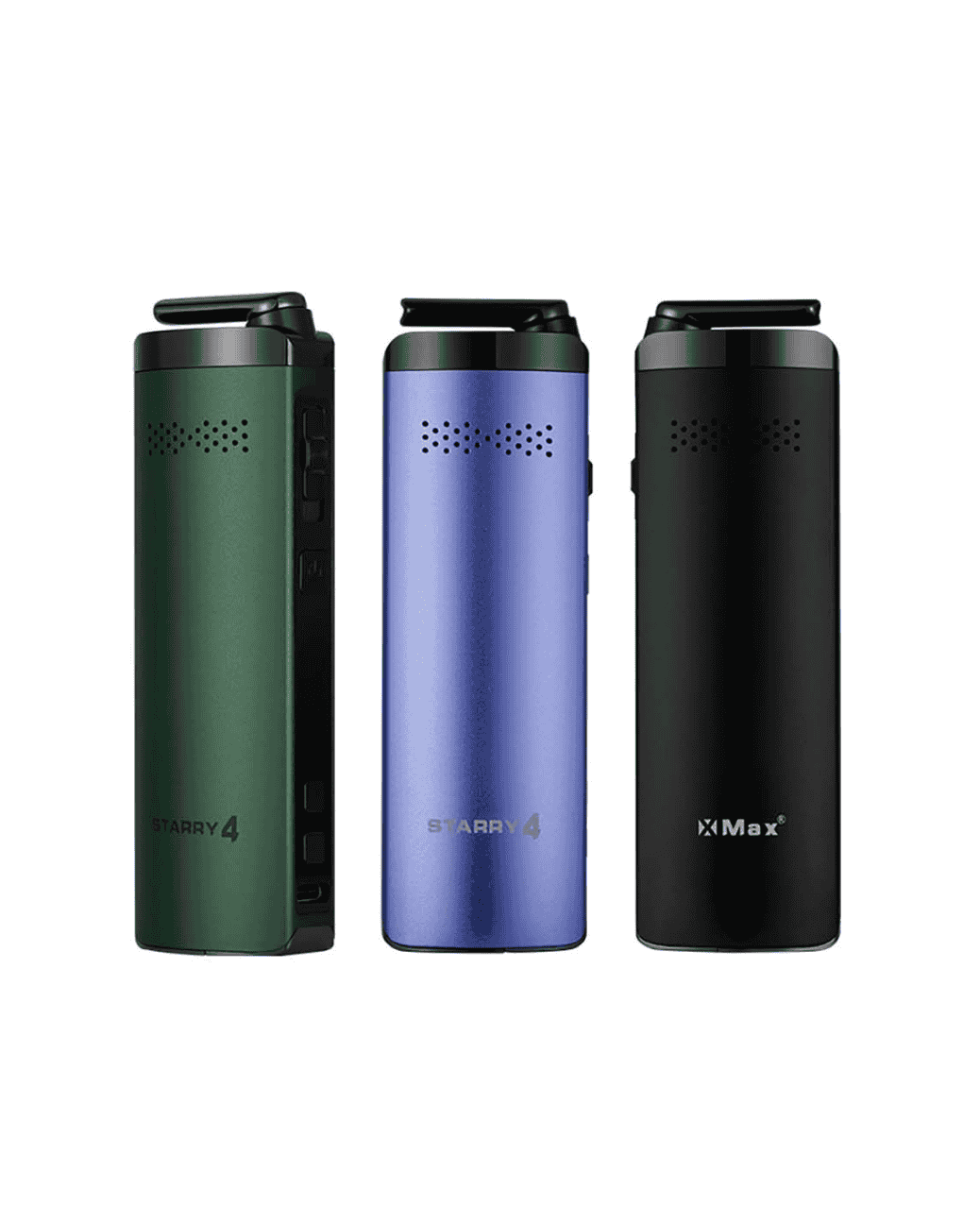 Frontansicht des XMAX STARRY 4 Kit Vaporizers in lila Farbe