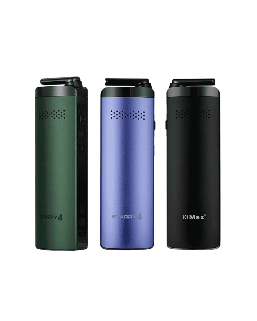 Frontansicht des XMAX STARRY 4 Kit Vaporizers in lila Farbe