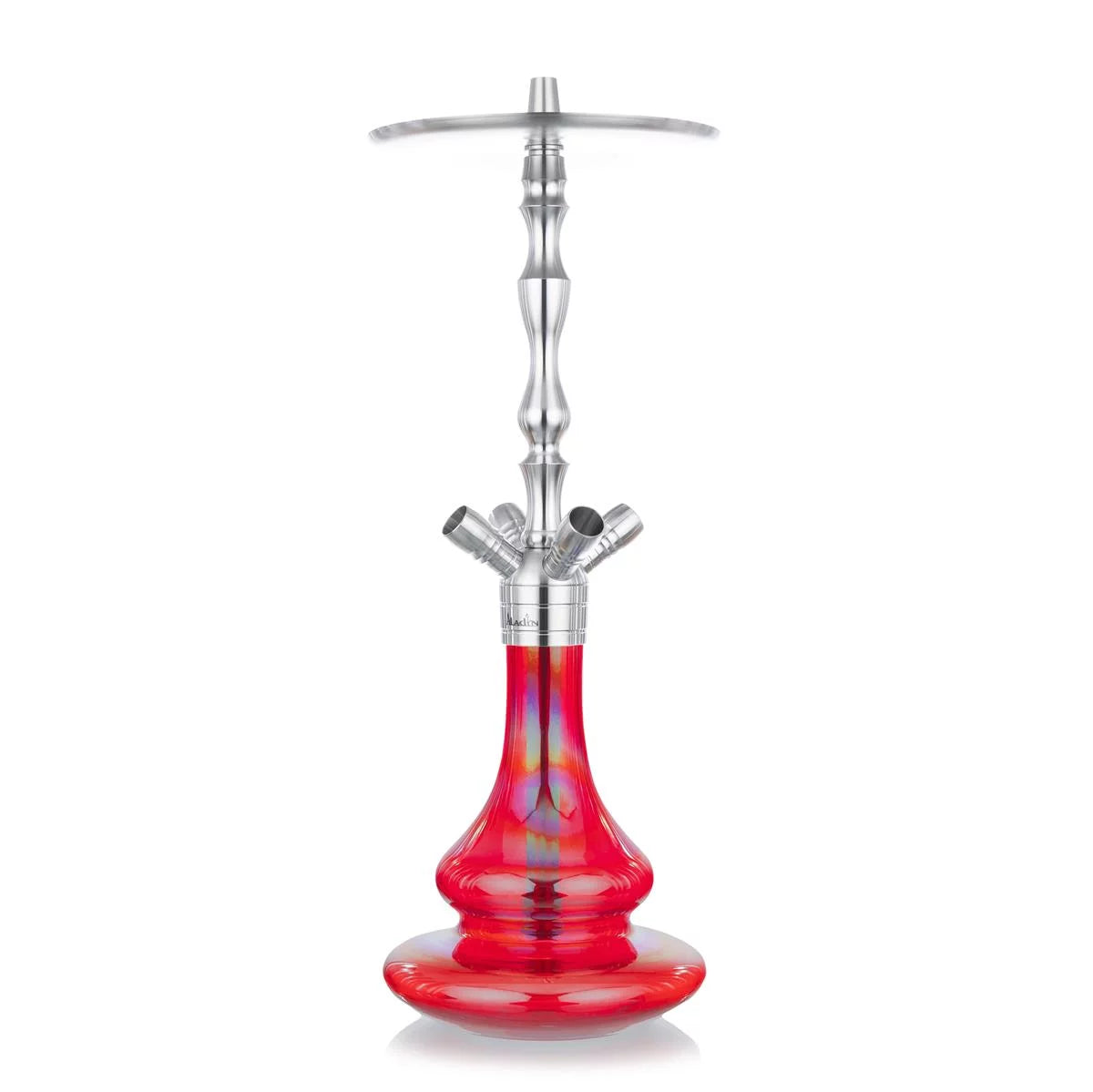 Elegante Aladin Shisha MVP 500 - Red Shiny mit Schlauch, passendem Mundstück und Kopf in rot. Zum Rauchen von Shishatabak