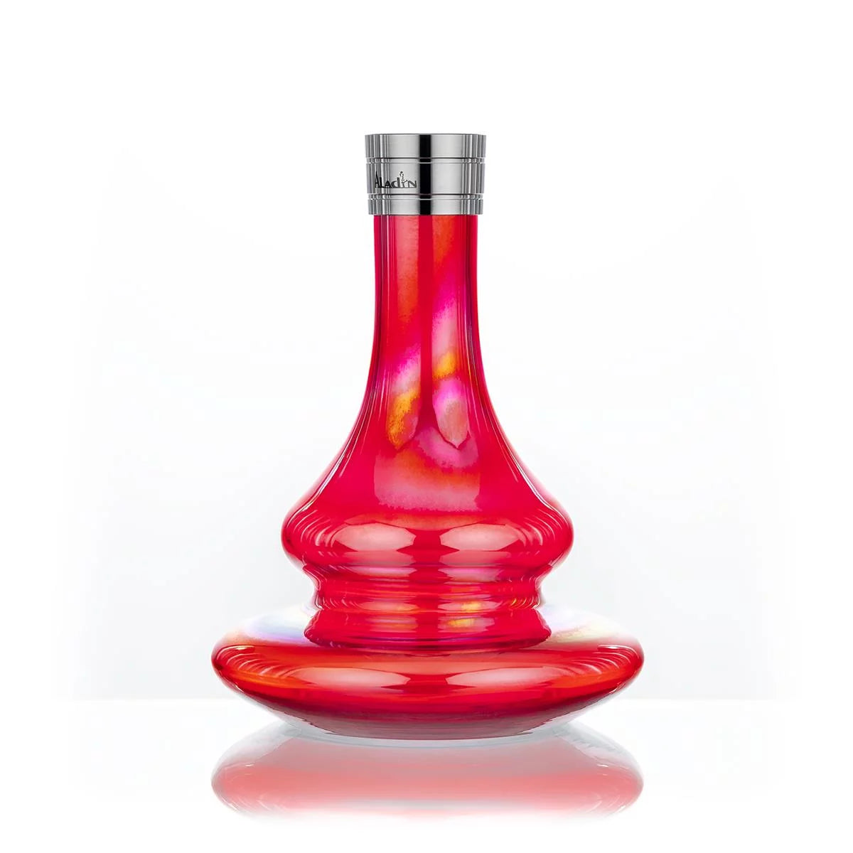 Aladin Shisha MVP 500 Glasbowl in Rot mit Regenbogeneffekt mit Metallgewinde. 