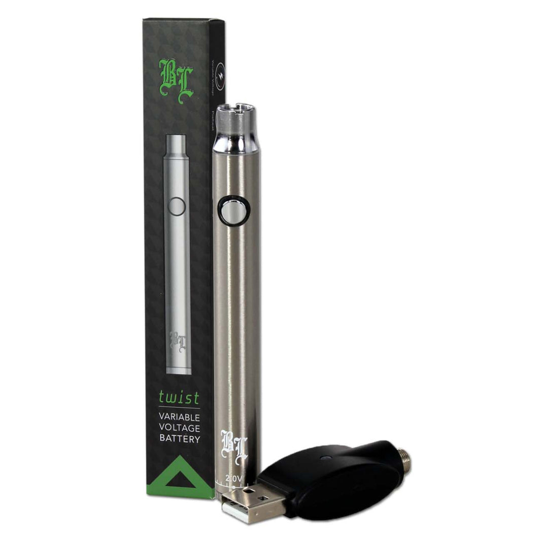 Black Leaf twist Akkuträger 510er Gewinde silber