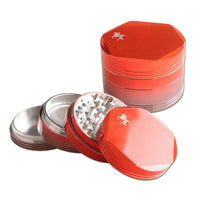 Alu Grinder 4-tlg. rot-grau changierend