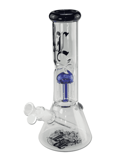Detailaufnahme der blauen Ice-Beakerbong von Black Leaf