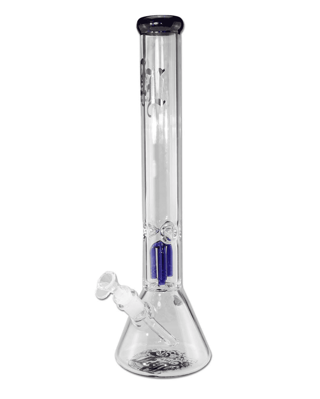 Nahaufnahme des 4-armigen Perkolators aus farbigem Glas