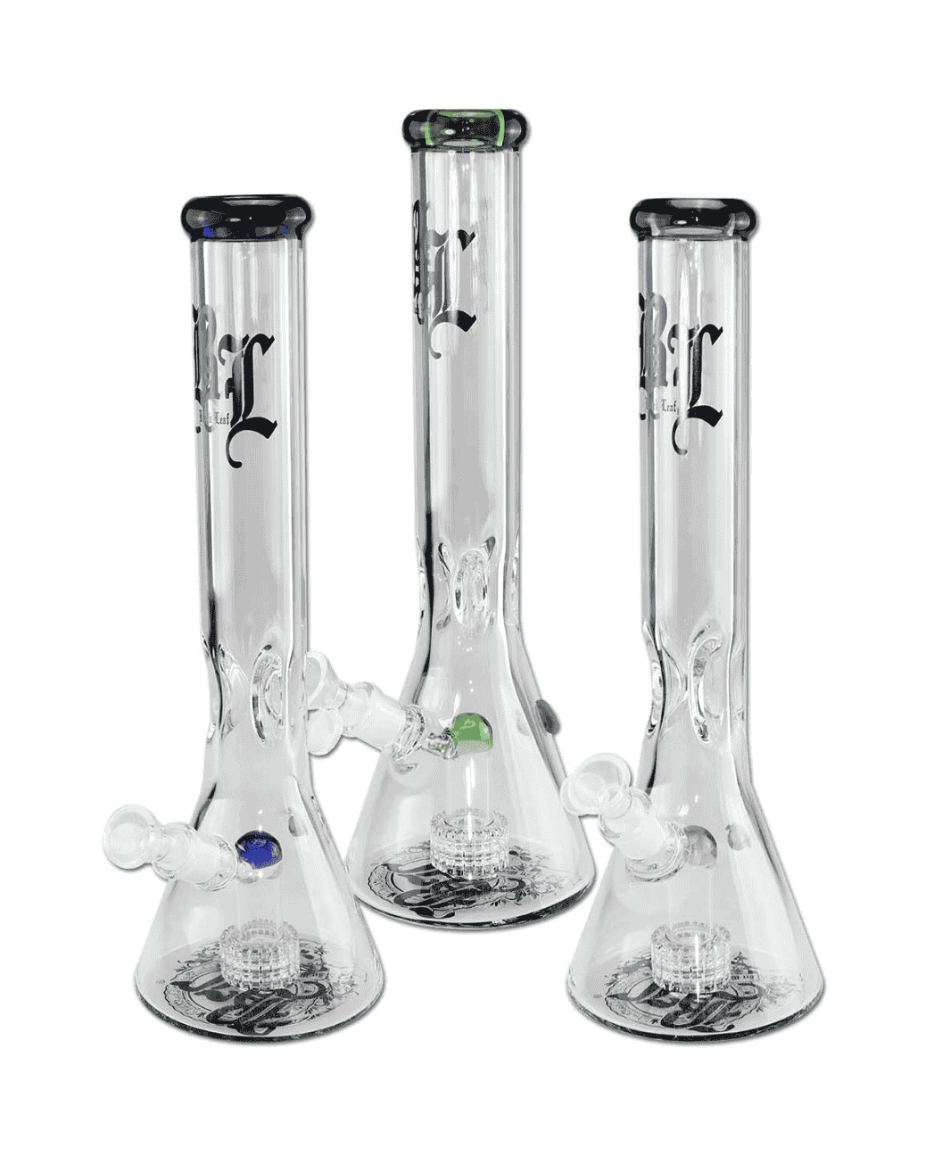 Beakerbong mit Trommelperkolator von Black Leaf in Gesamtansicht