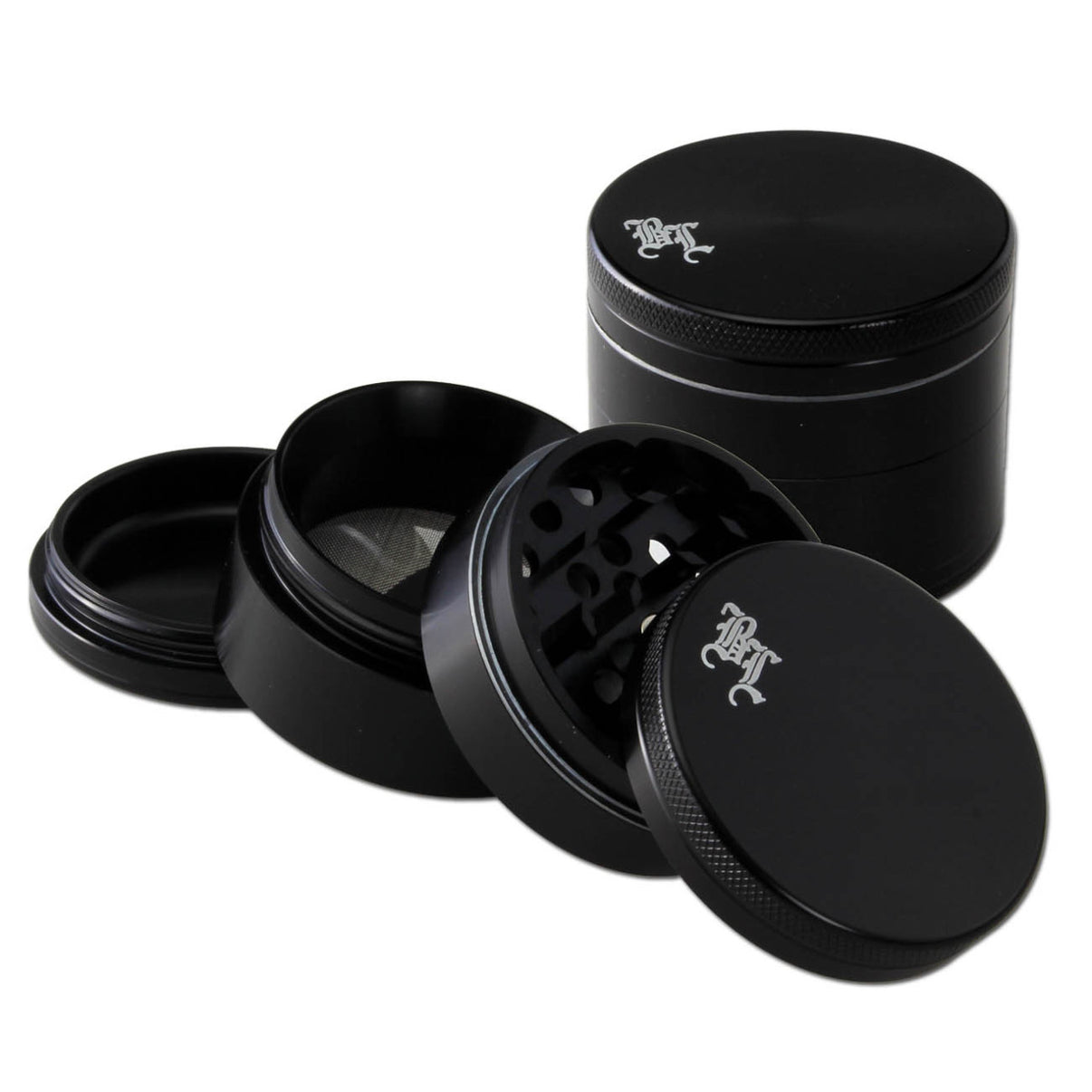 Black Leaf Grinder 4-tlg. schwarz